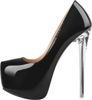 richealnini Sexy Platform Heel Pumps for Women Slip On Stiletto High Heels