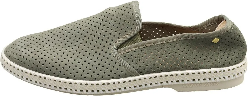 Rivieras Classic Mens Espadrille Shoes in Khaki
