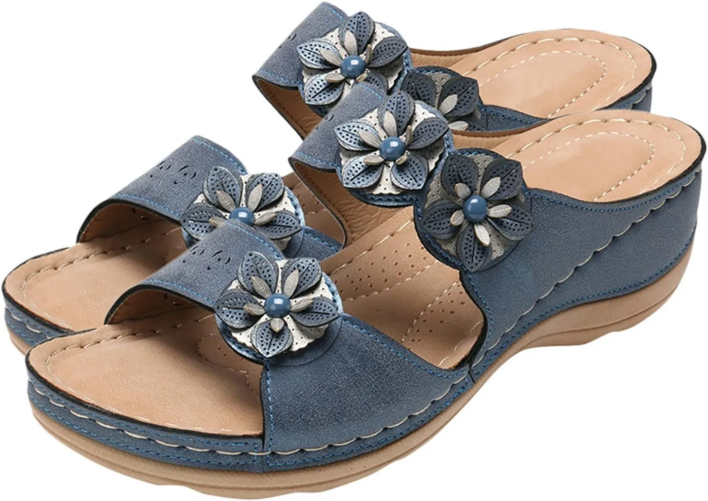 Sandals for Women Dressy Summer, Women Premium Orthopedic Open Toe Sandals Retro Anti-Slip Summer Casual Sandals