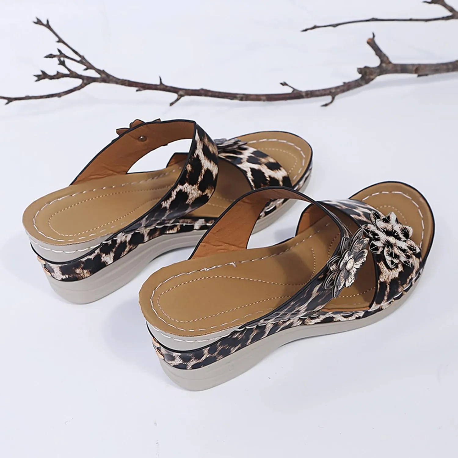 Sandals for Women Dressy Summer, Womens Sandals Premium Orthopedic Open Toe Sandals Retro Anti-Slip Breathable
