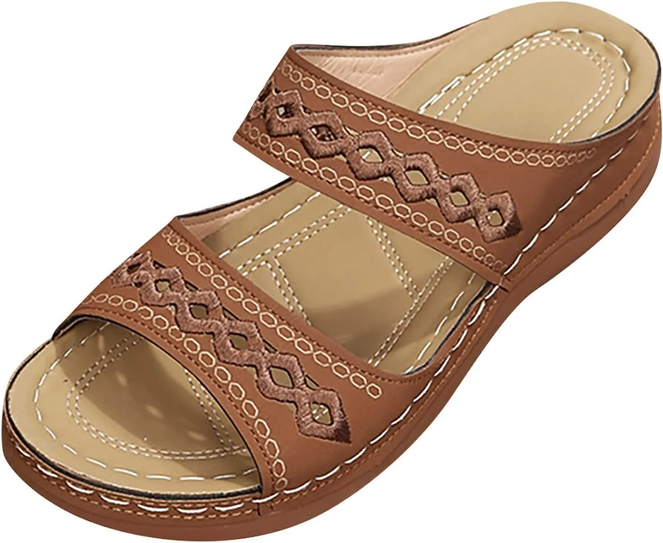 Sandals Women Fashion, Womens Sandals Premium Orthopedic Open Toe Sandals Retro Anti-Slip Breathable
