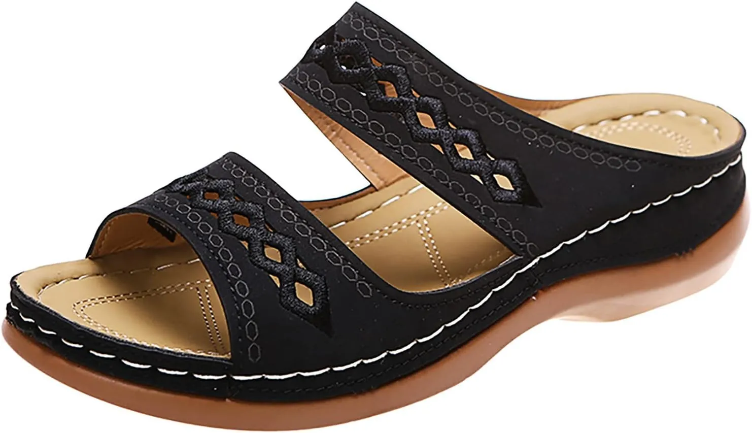 Sandals Women Fashion, Womens Sandals Premium Orthopedic Open Toe Sandals Retro Anti-Slip Breathable