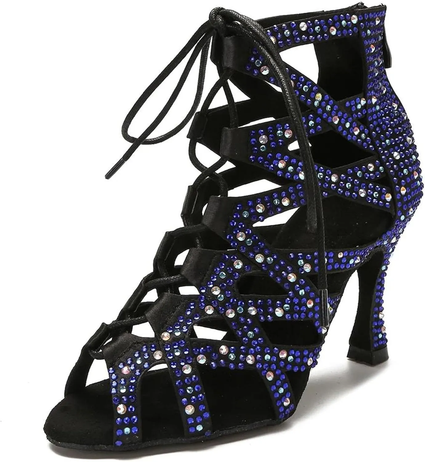 Sexy Belly Dance Boots - Rhinestone Pole/Tango Party Heels (9CM/3.54")