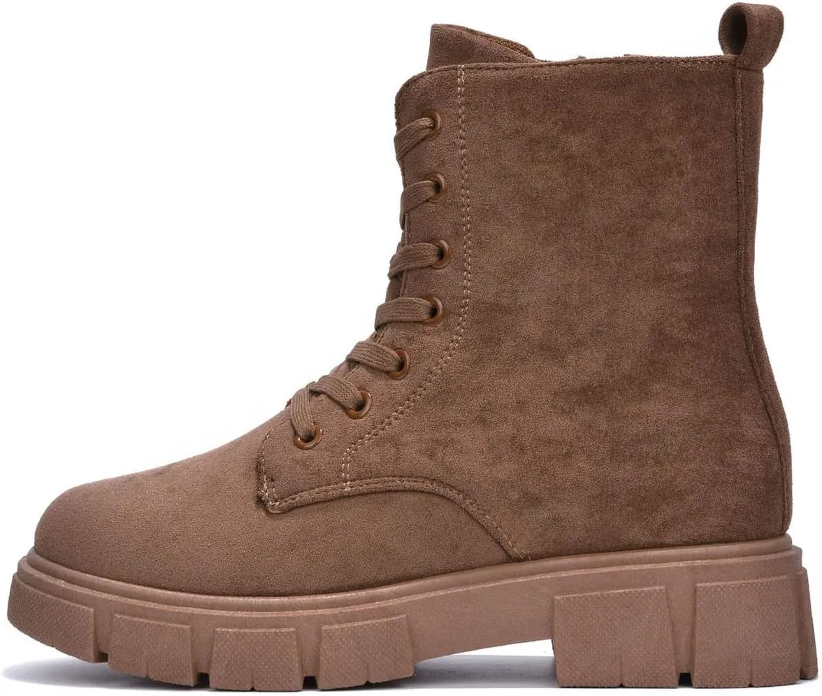 Shanda Suede 7-Hole Platform Lug Booties (Shanda)