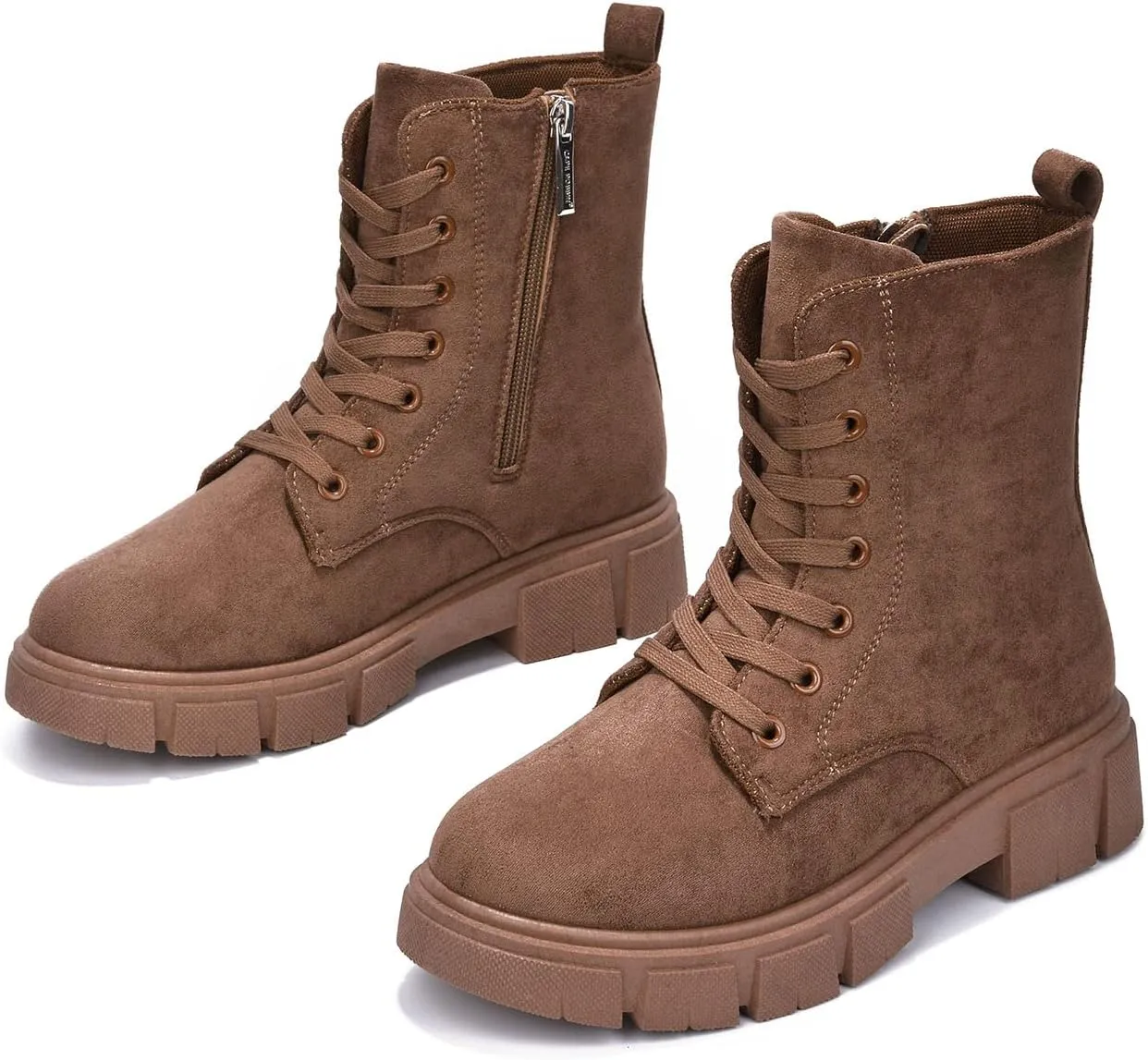 Shanda Suede 7-Hole Platform Lug Booties (Shanda)