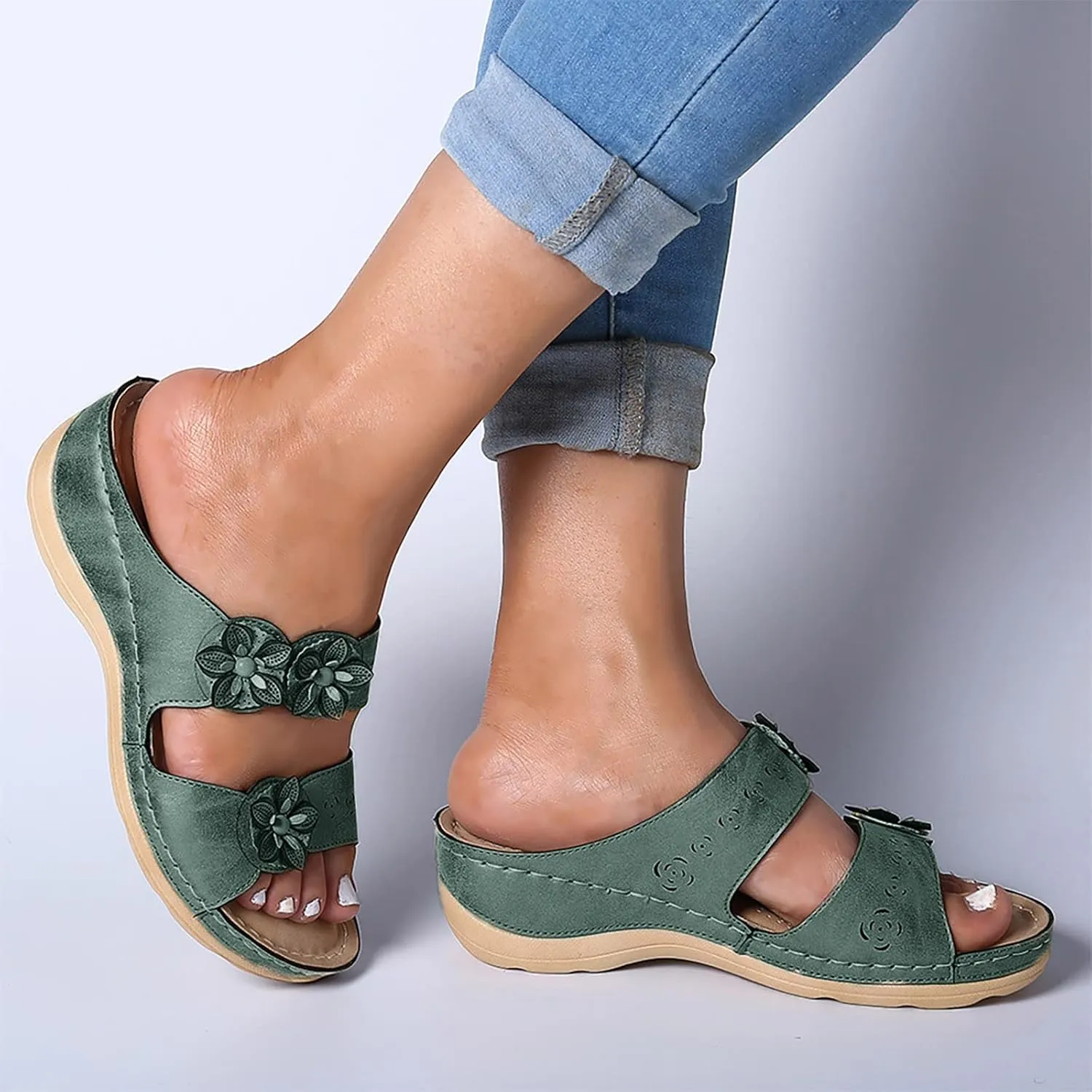 Shoes for Women, Sandals Women Premium Orthopedic Open Toe Sandals Retro Anti-Slip Breathable Sandals