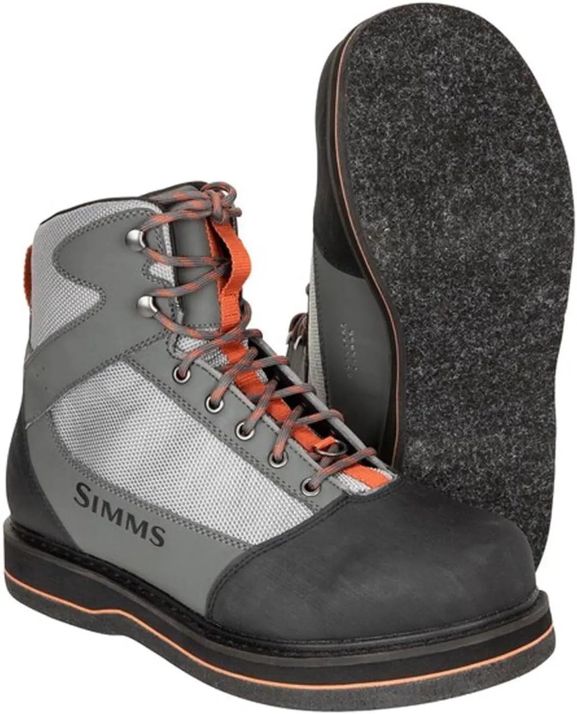 Simms Tributary Felt Sole Wading Boots - Premium Adult Felt Bottom Fishing Boots with Enhanced Traction & Comfort
