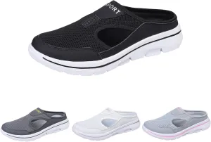 Slip On Mules for Women Men Lightweight Open Back Closed Toe Walking Shoes Summer Breathable Comfort Slides Slippers Indoor Outdoor Unisex