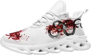 Snake Fashion Sneakers Running Shoes Comfortable Cushioned Walking Shoes for Women Men