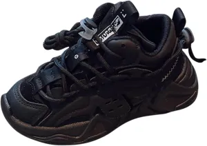 Sneaker Kids Spring and Autumn Children Sports Shoes for Boys and Girls Thick Bottom Non Slip Lace Up Warm Solid Color