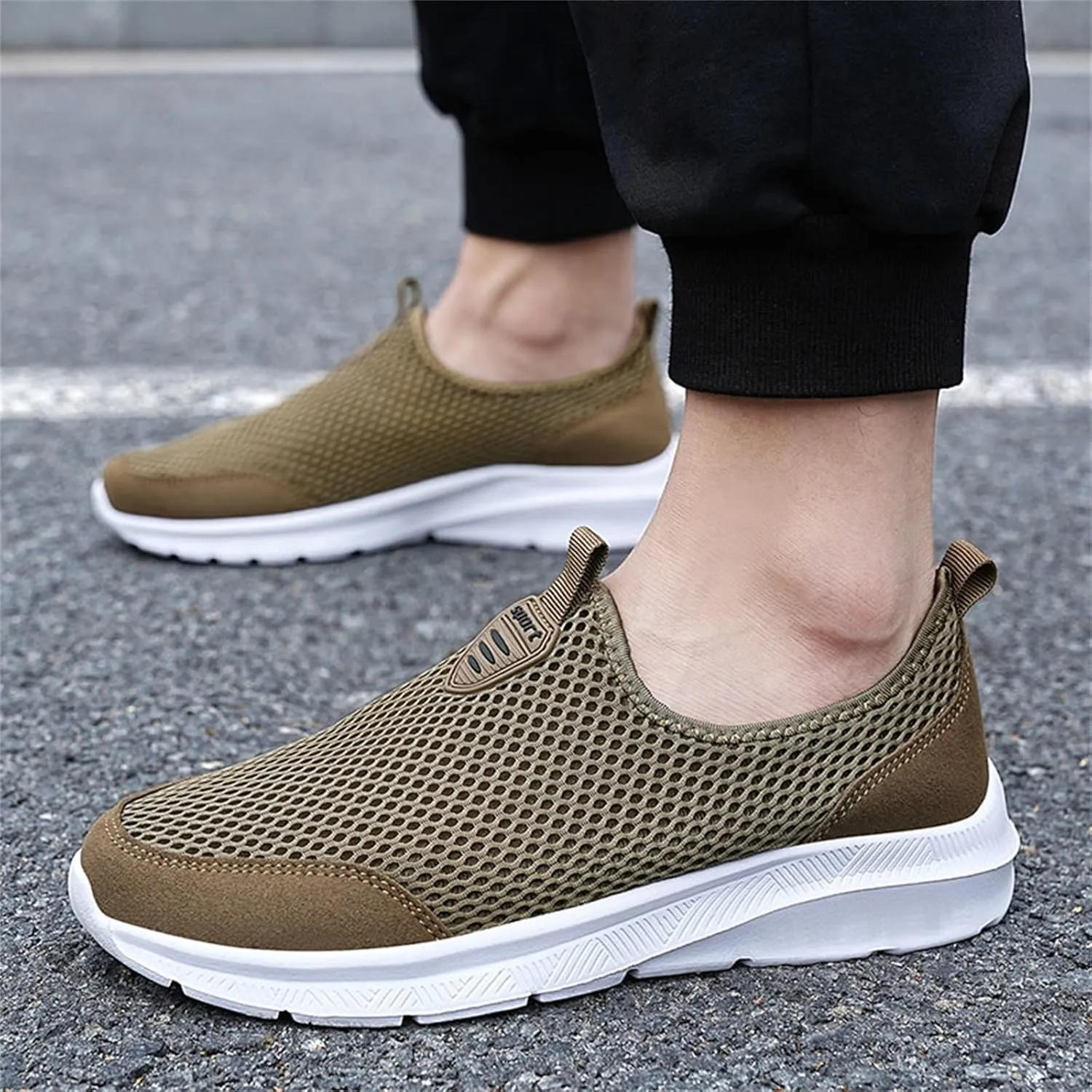 Sneakers for Women Walking Shoes Non Slip Lightweight Slip On Shoes Women Comfort Slip On Shoes Casual Wedge Sneakers White Tennis Shoe Loafers Dress Shoe