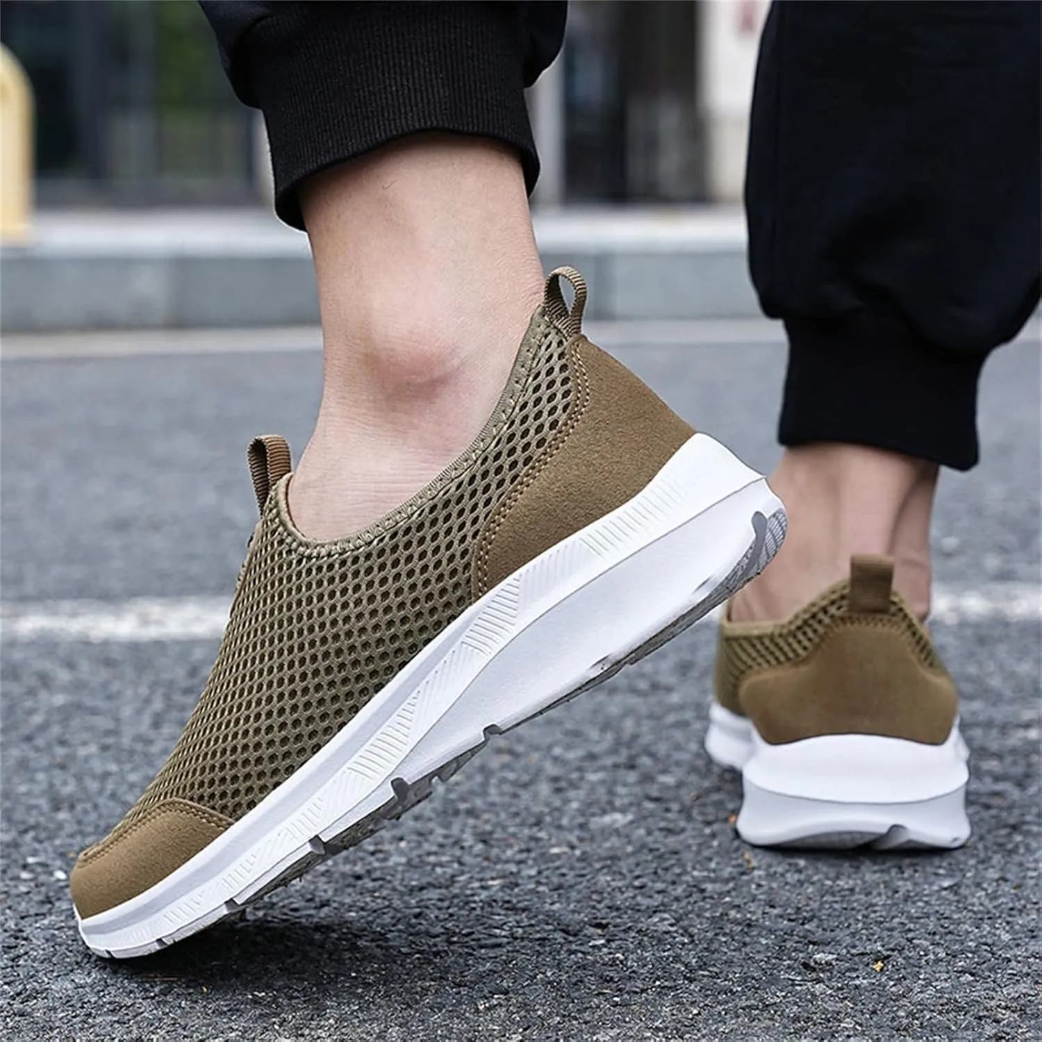 Sneakers for Women Walking Shoes Non Slip Lightweight Slip On Shoes Women Comfort Slip On Shoes Casual Wedge Sneakers White Tennis Shoe Loafers Dress Shoe