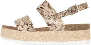 SODA Clip Womens Casual Espadrilles Trim Flatform Studded Wedge