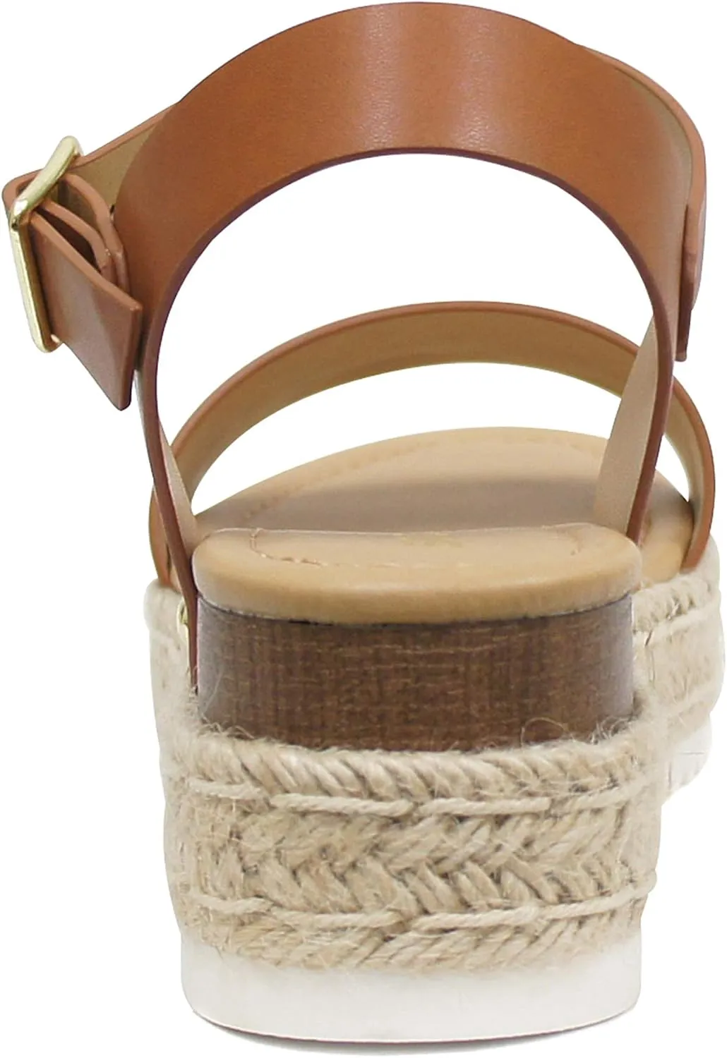 SODA Clip Womens Casual Espadrilles Trim Flatform Studded Wedge