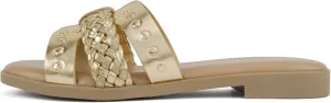 Soda “Flash” ~ Women Square Toe Ornamented H-Band Slip-On Sandals