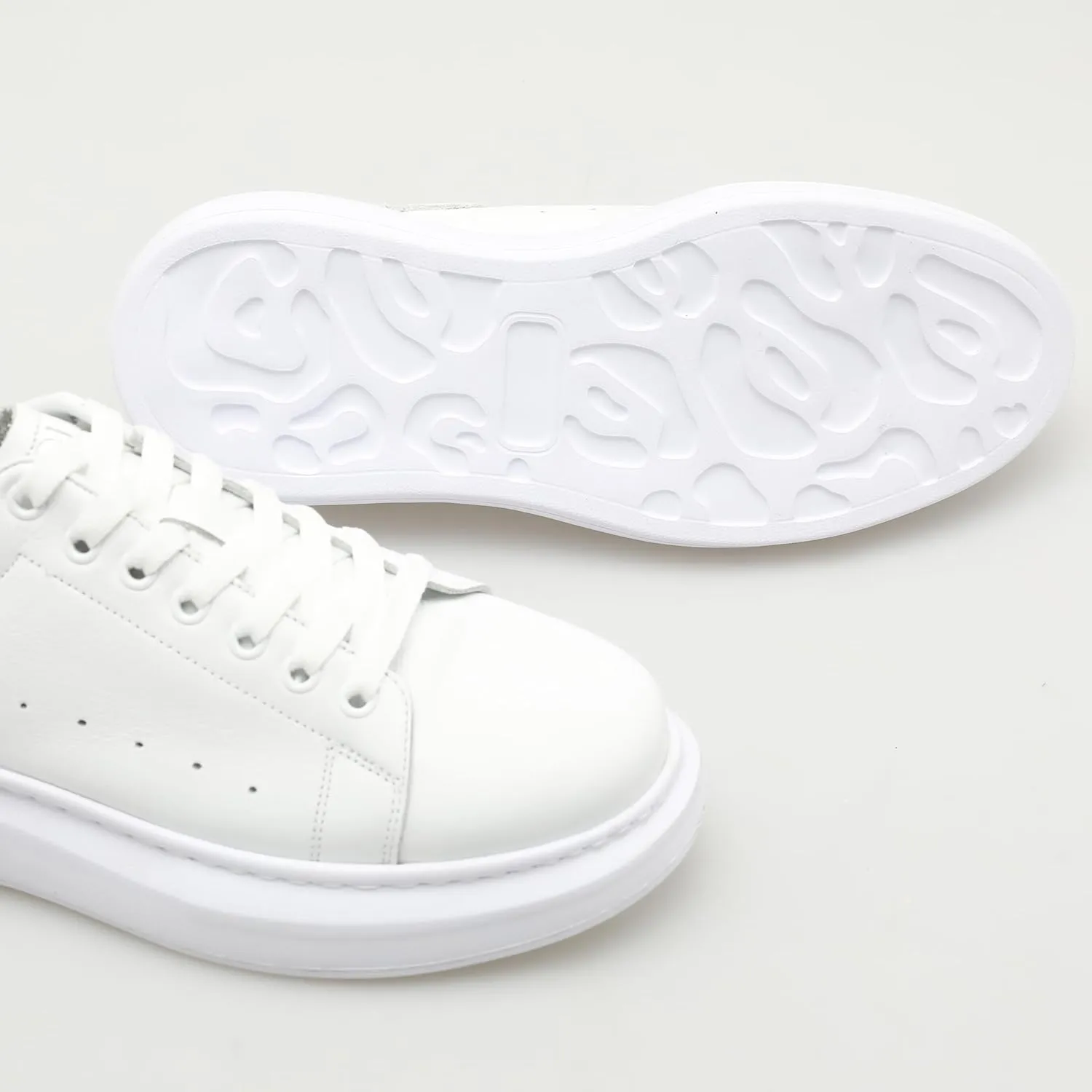 SOLL Queen II Men's Casual Sneakers | Genuine Leather Perforated Oversizded Thick Sole Shoes