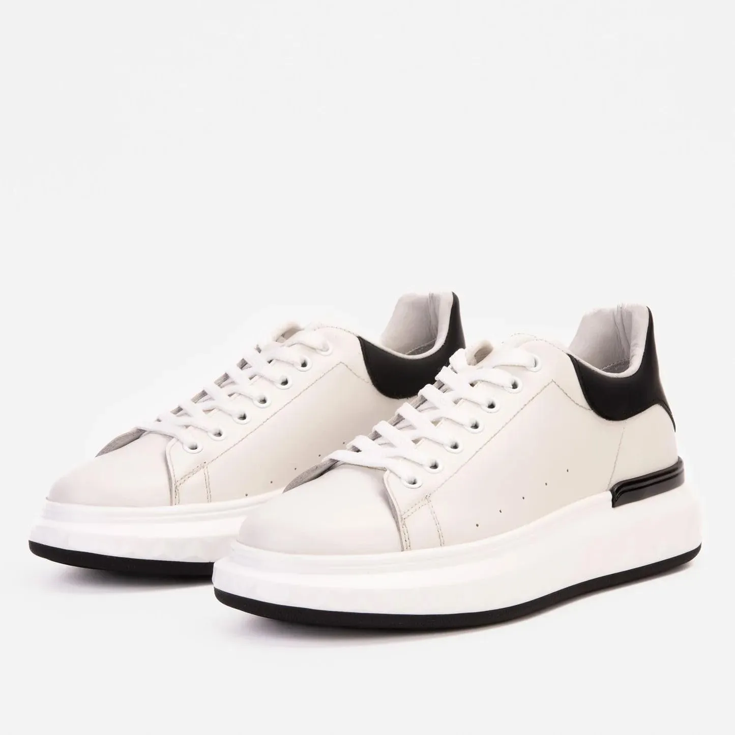 SOLL Sequoia Men's Fashion-Sneakers | Premium Genuine Leather Perforated Oversized Thick Sole
