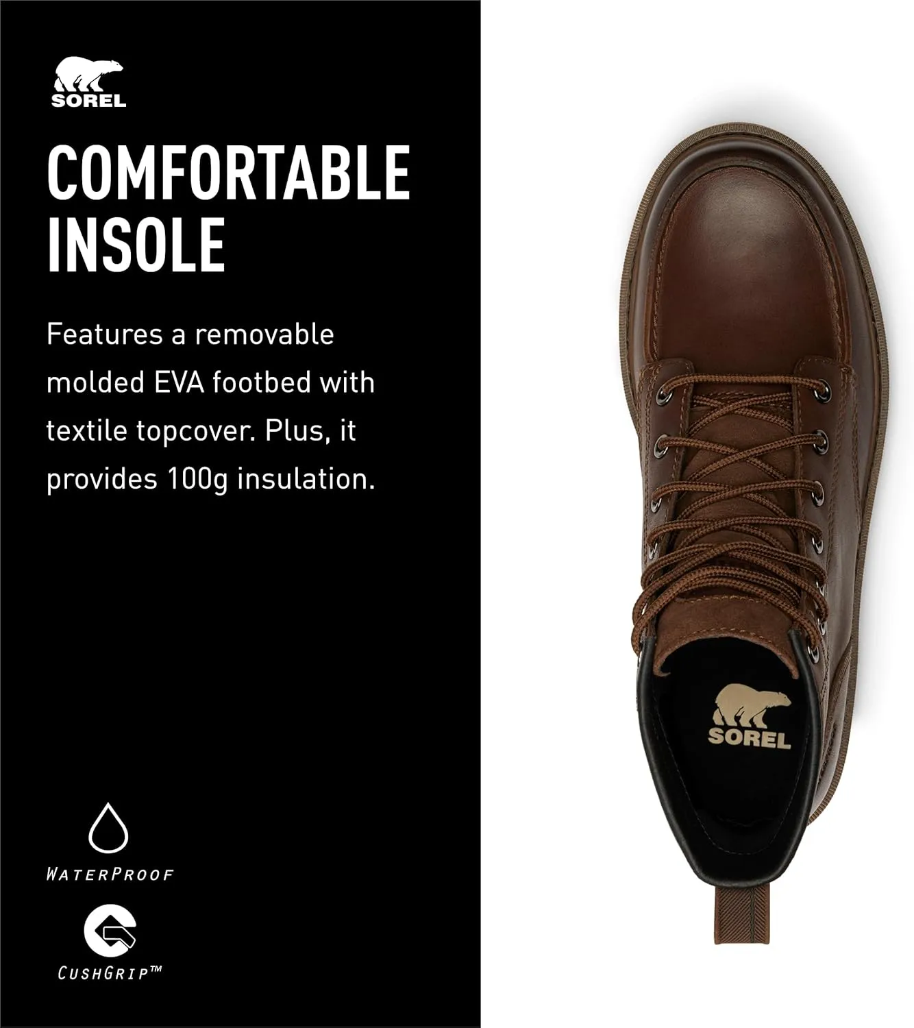 SOREL Men's Slabtown 62 Moc Waterproof Boot