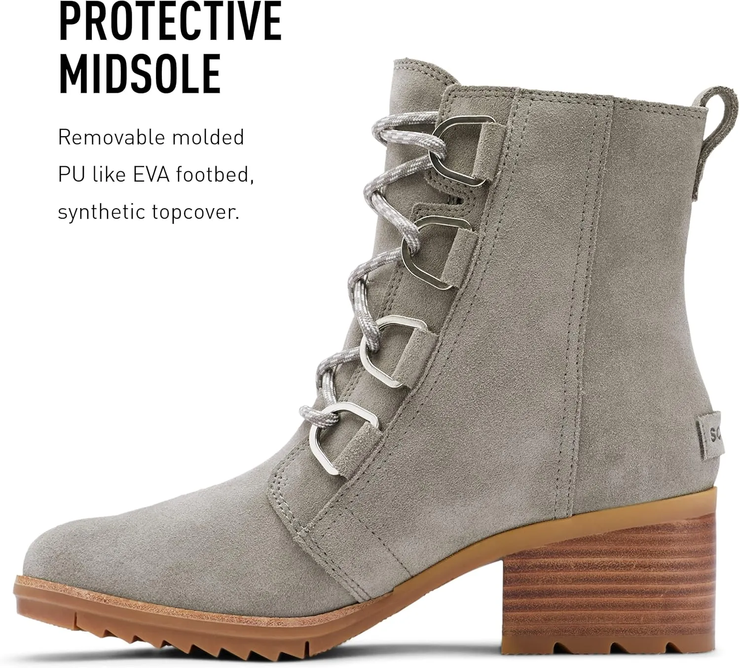 Sorel Women's Cate Lace Bootie — Waterproof Leather Rain Boot