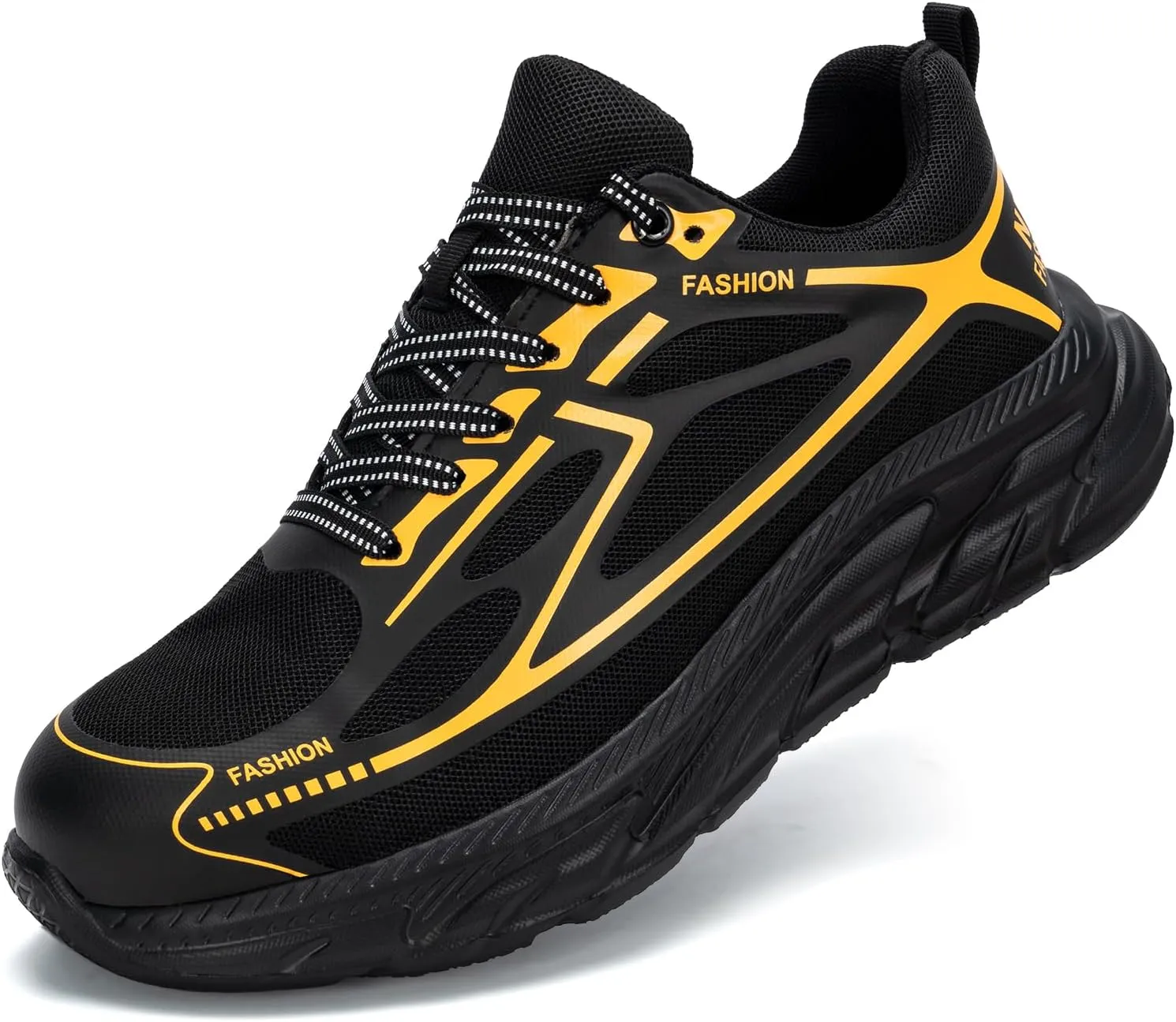 Steel Toe Shoes for Women Men Wide Non Slip Composite Work Sneakers Indestructible Comfortable Safety Tennis Shoes Lightweight Breathable Construction Sneakers Puncture Proof Ergonomic Design