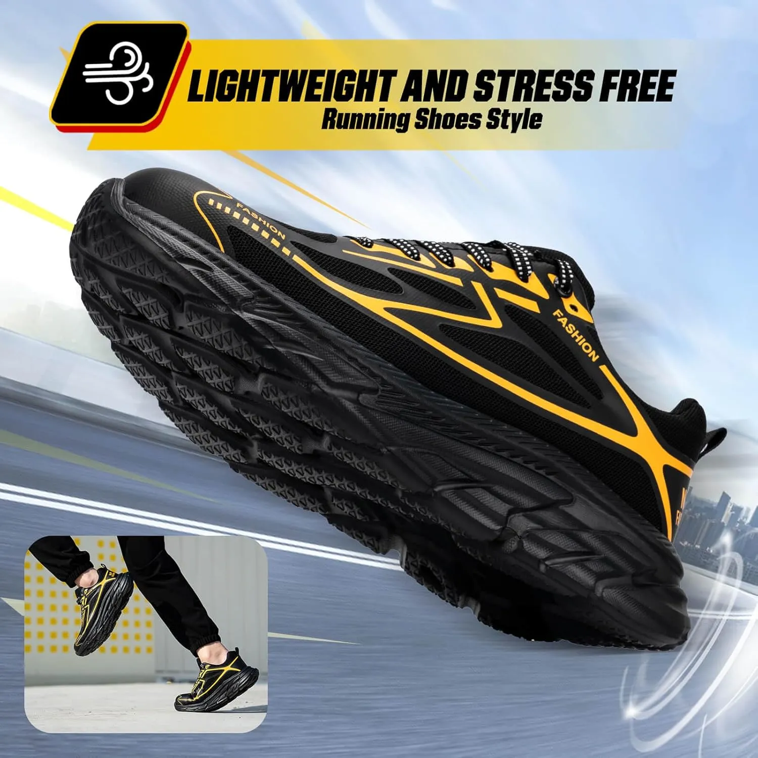 Steel Toe Shoes for Women Men Wide Non Slip Composite Work Sneakers Indestructible Comfortable Safety Tennis Shoes Lightweight Breathable Construction Sneakers Puncture Proof Ergonomic Design