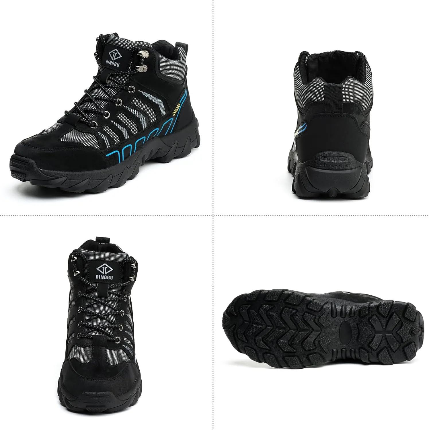 Steel Toe Work Boots for Men Safety Mens Work Boots Comfortable Slip Resistant Composite Toe Construction Shoes