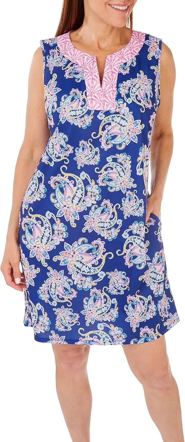 Stella Parker Women's UPF Summer Casual Lightweight Travel Outfit, Resort Wear Sundress for Beach, Vacation and Easter Dress
