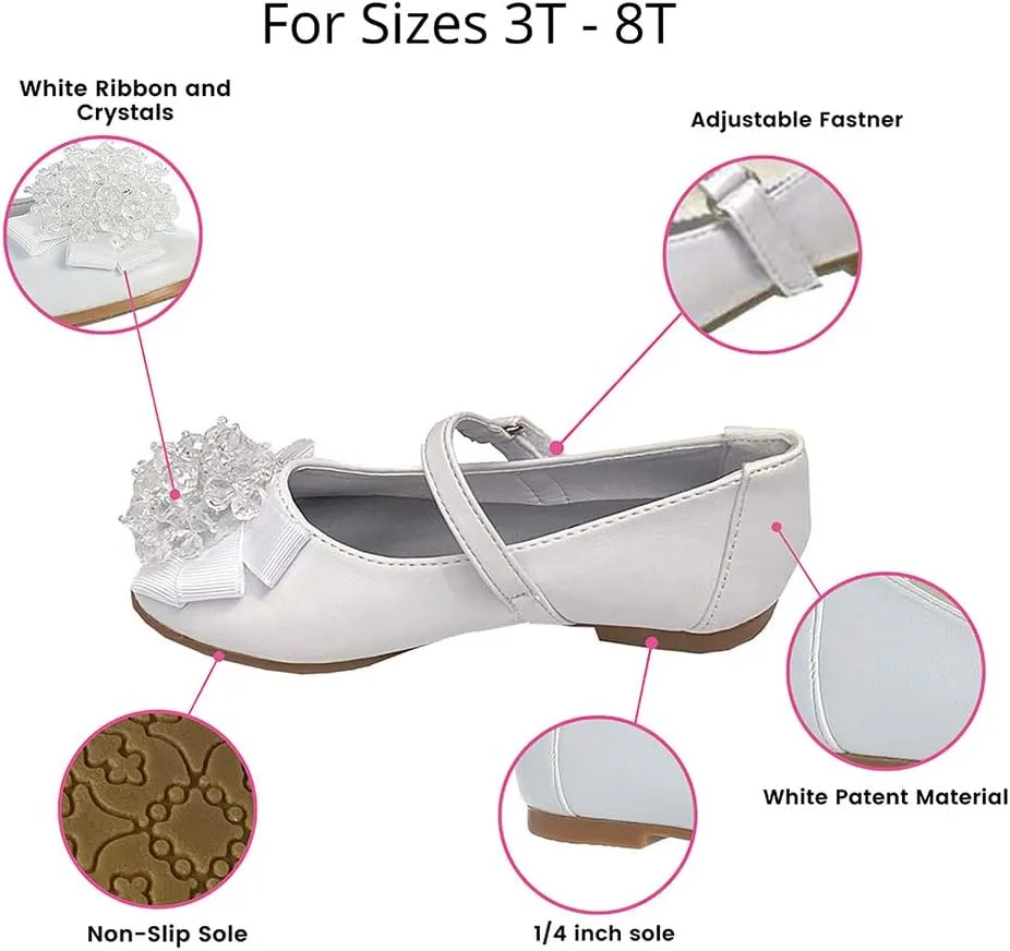 Swea Pea & Lilli Girls Flats with Pearl Bow