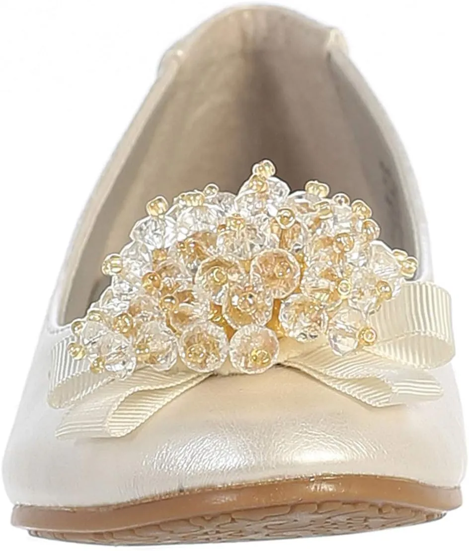 Swea Pea & Lilli Girls Flats with Pearl Bow