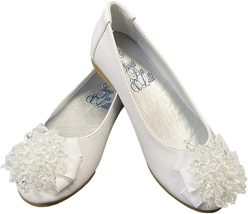 Swea Pea & Lilli Girls Flats with Pearl Bow
