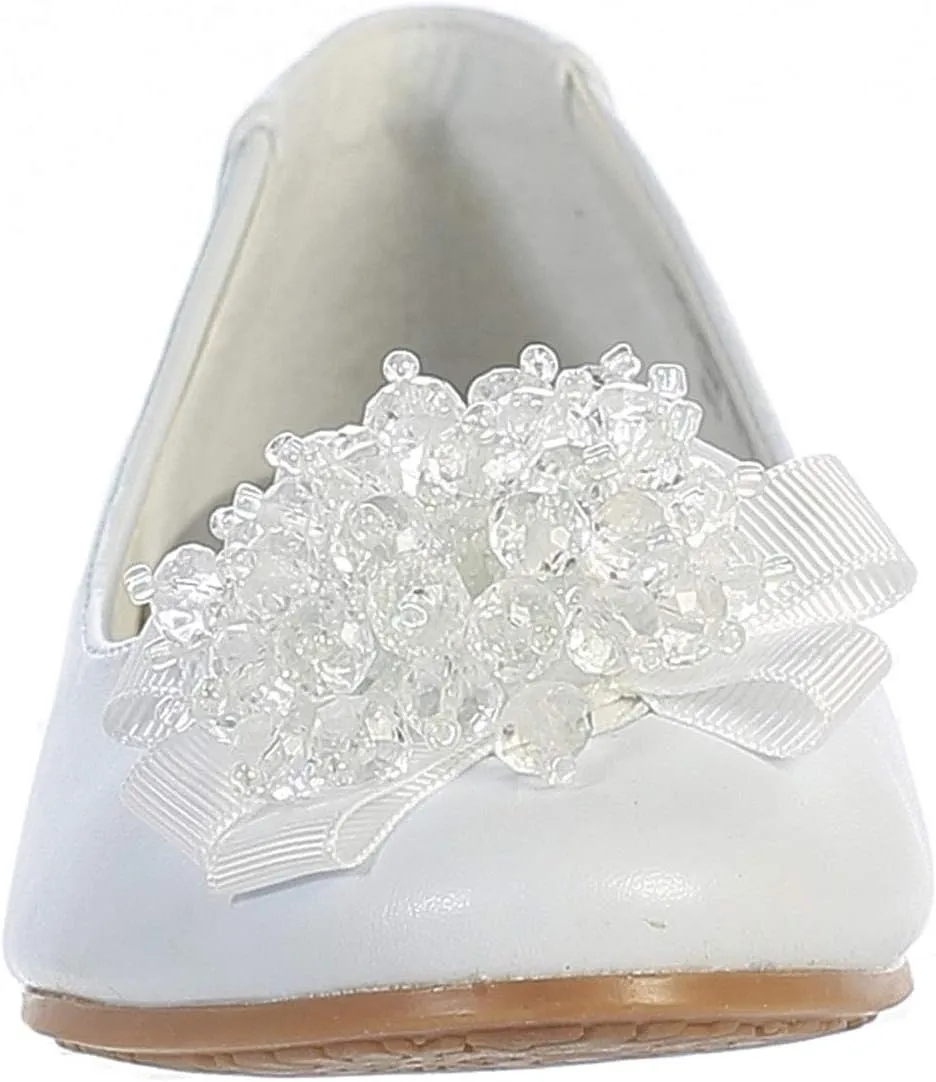 Swea Pea & Lilli Girls Flats with Pearl Bow