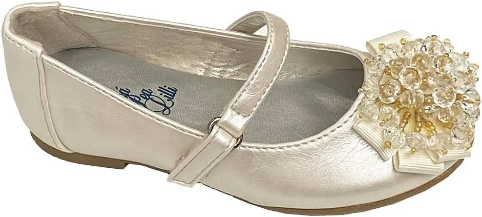 Swea Pea & Lilli Girls Flats with Pearl Bow