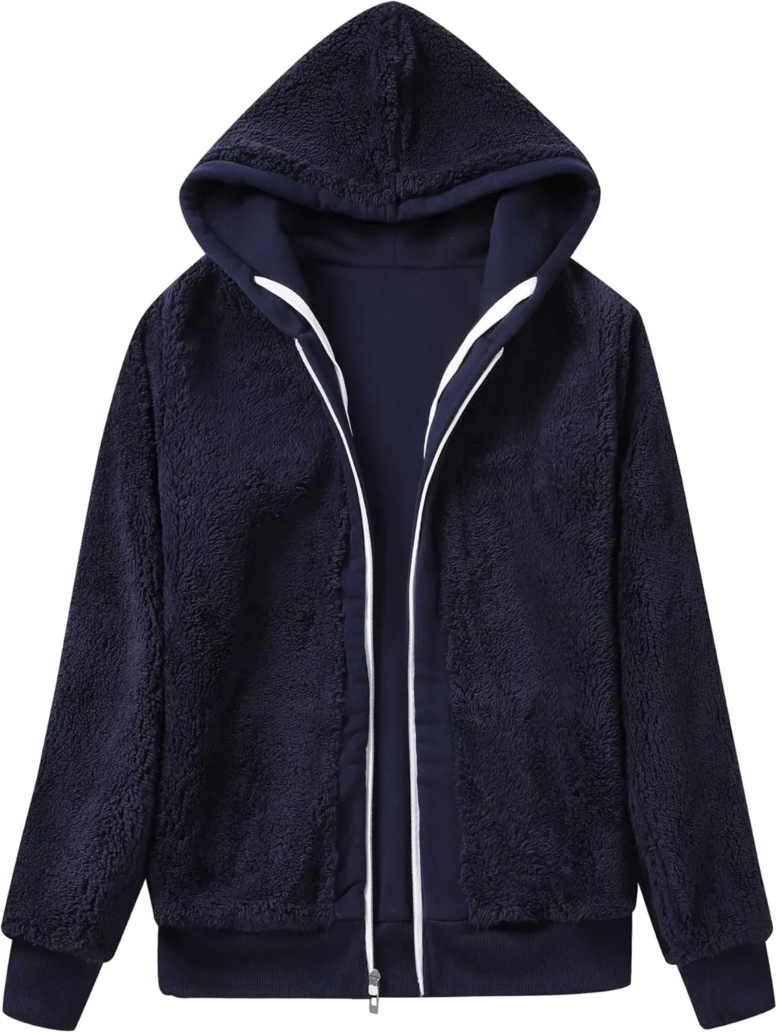 SWISSWELL Hoodies for Women Winter Fleece Sweatshirt - Full Zip Up Thick Sherpa Lined Hooded Jacket