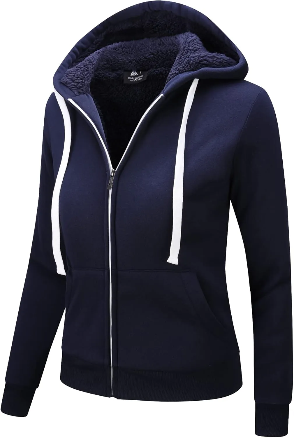 SWISSWELL Hoodies for Women Winter Fleece Sweatshirt - Full Zip Up Thick Sherpa Lined Hooded Jacket