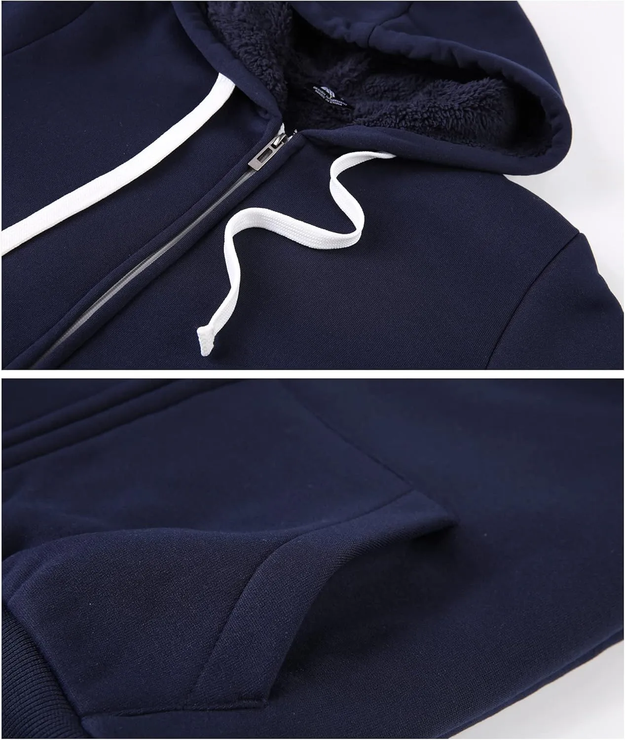 SWISSWELL Hoodies for Women Winter Fleece Sweatshirt - Full Zip Up Thick Sherpa Lined Hooded Jacket