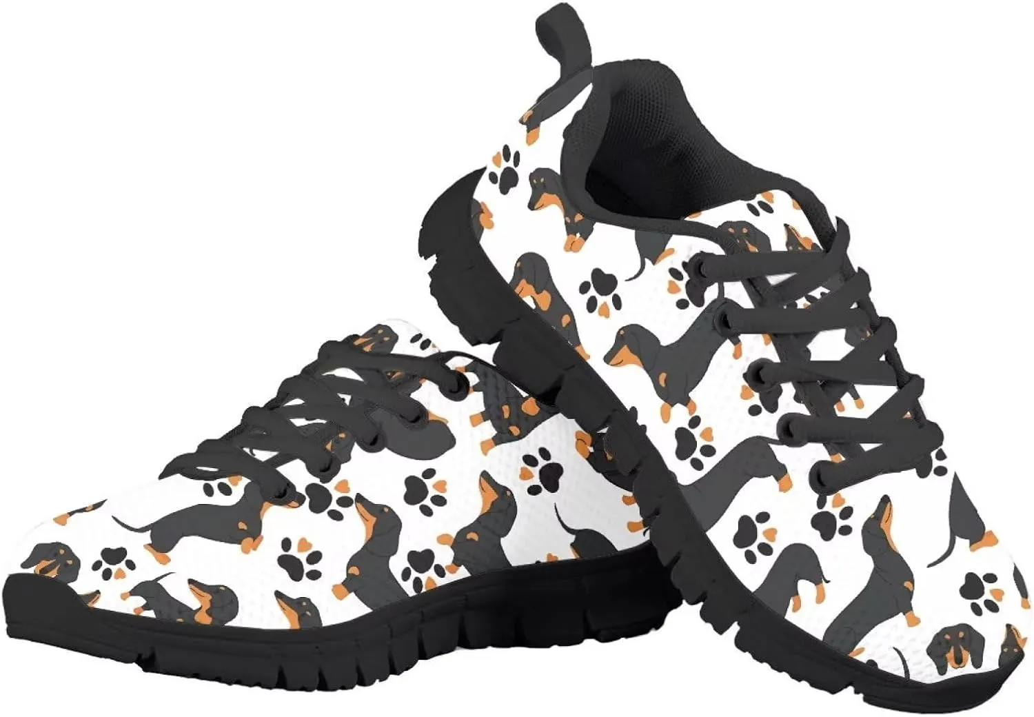 SYtrade Girls Athletic Shoes Kid's Lace-up Running Shoe Black Sole
