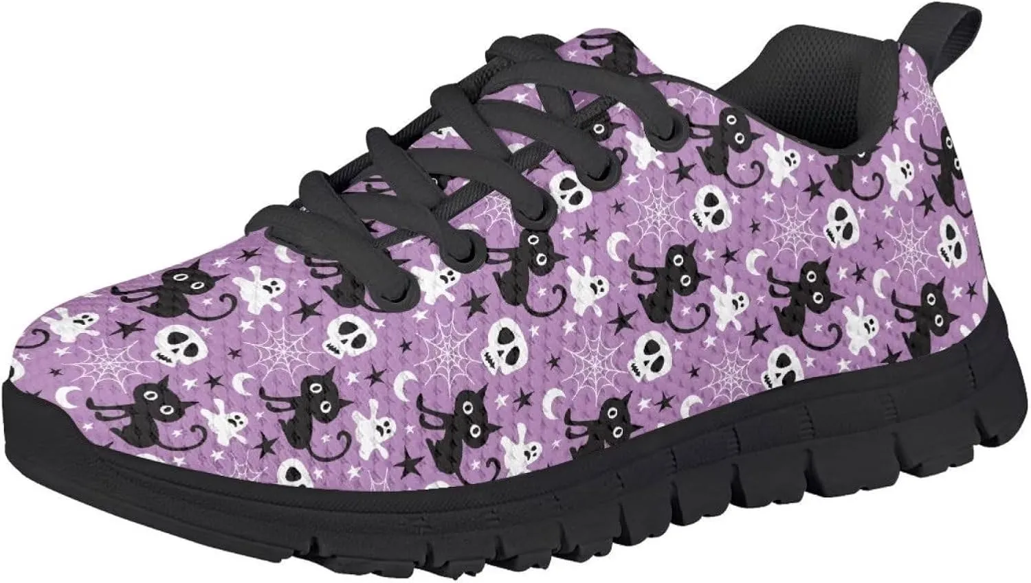 SYtrade Girls Athletic Shoes Kid's Lace-up Running Shoe Black Sole
