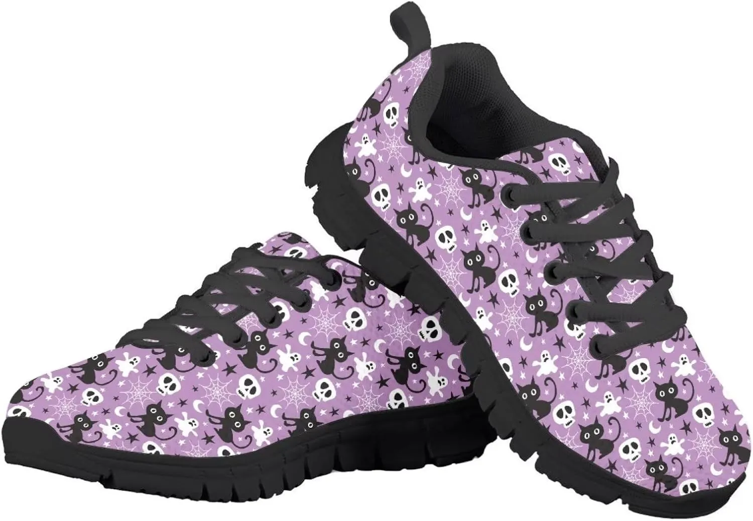 SYtrade Girls Athletic Shoes Kid's Lace-up Running Shoe Black Sole