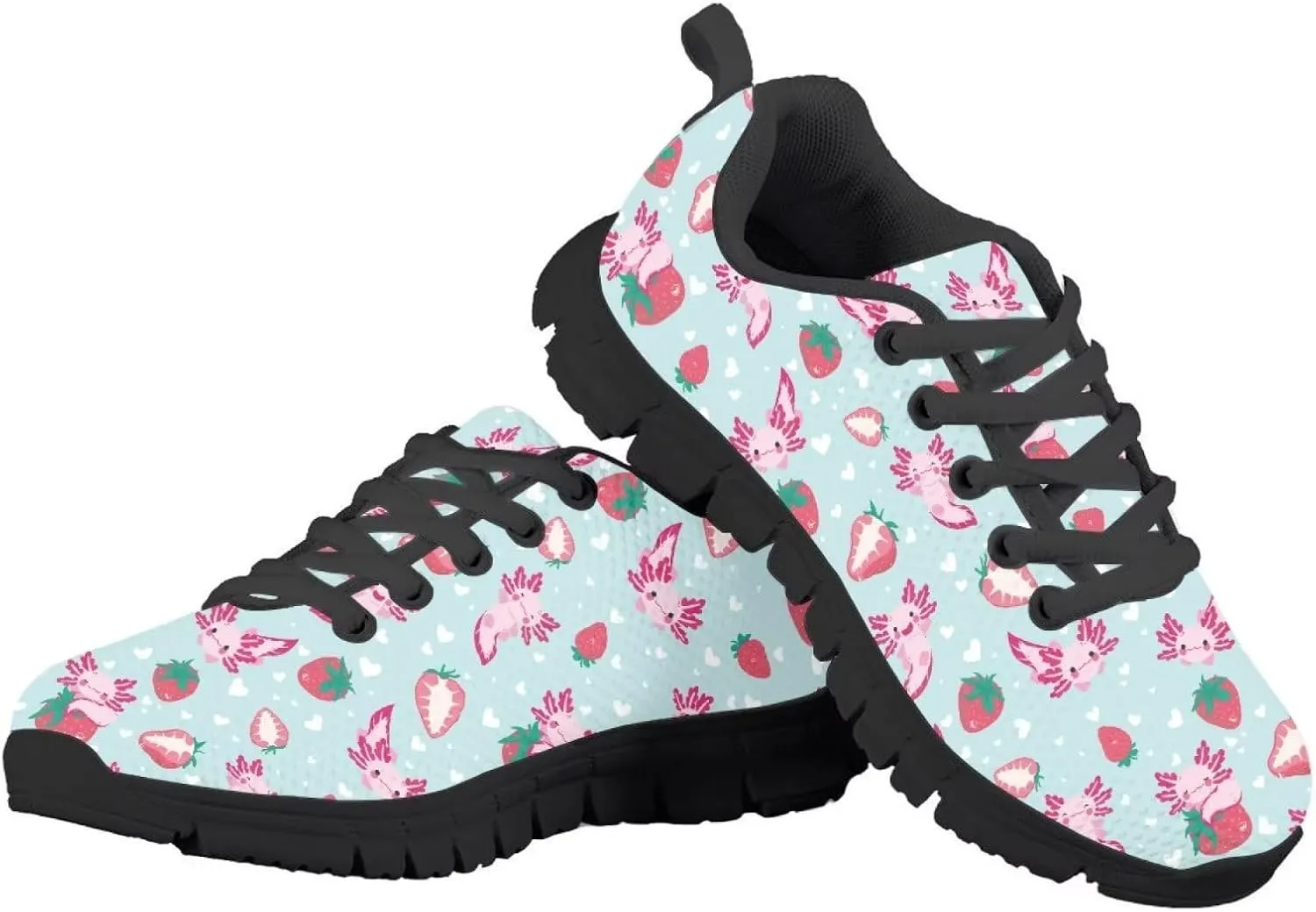 SYtrade Girls Athletic Shoes Kid's Lace-up Running Shoe Black Sole