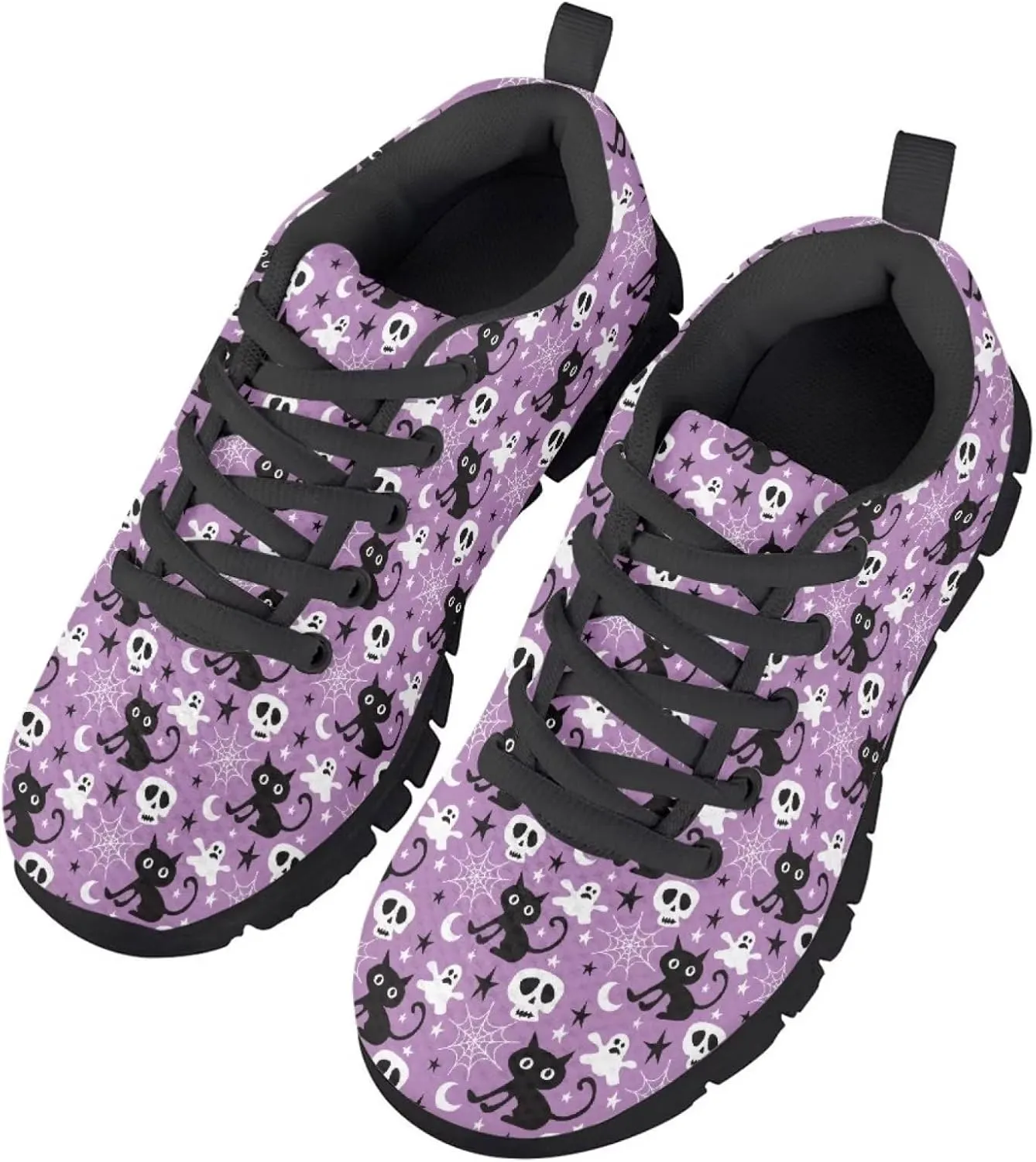 SYtrade Girls Athletic Shoes Kid's Lace-up Running Shoe Black Sole
