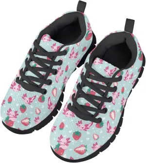 SYtrade Girls Athletic Shoes Kid's Lace-up Running Shoe Black Sole