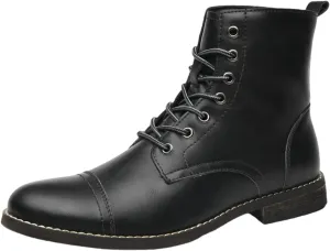 SywzX&xfybz Men's Cowhide Chelsea Ankle Boots Men's Lace-up Boot
