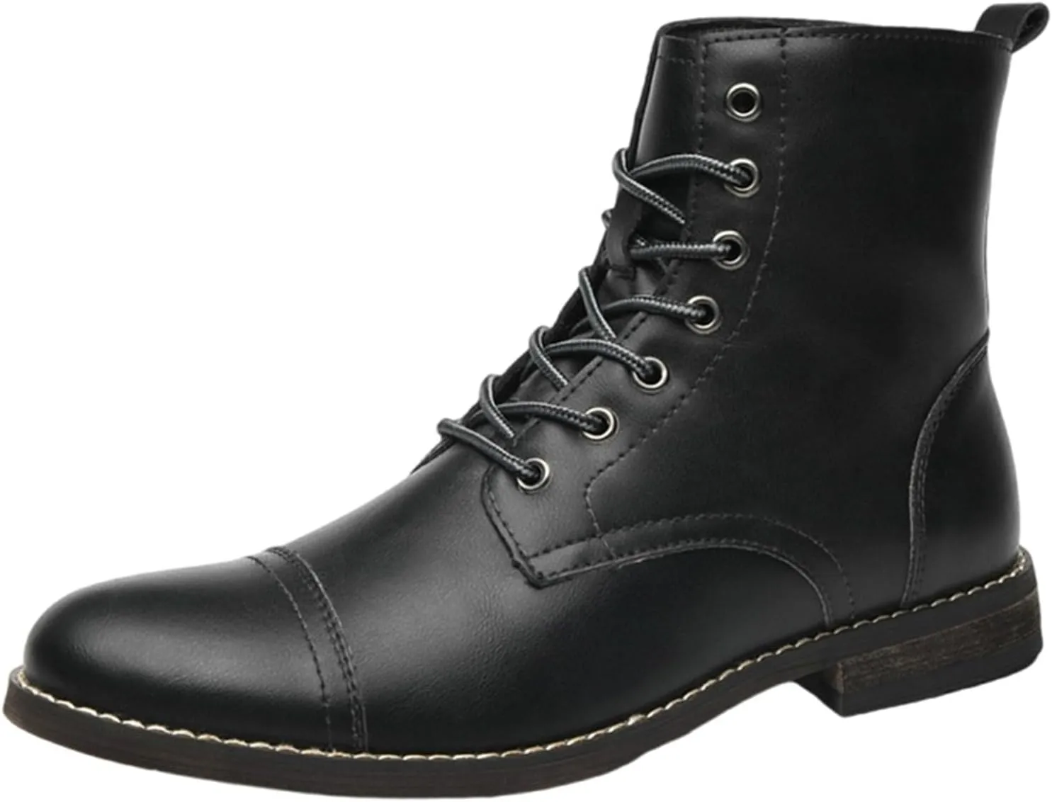 SywzX&xfybz Men's Cowhide Chelsea Ankle Boots Men's Lace-up Boot