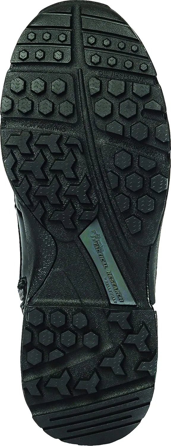 Tactical Research Chrome TR998Z WP CT 8” Waterproof Black Tactical Boots for Men with Zipper - Featuring Composite Safety Toe, BBP Membrane, and StreetNav Traction Outsole