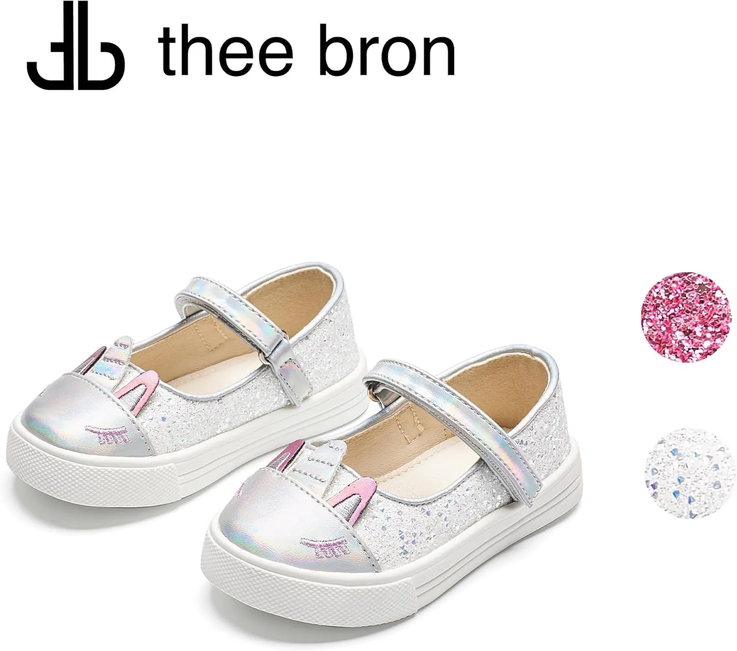 THEE BRON Toddler Shoes Girls Glitter Fashion Sneakers Sparkly Sequin Casual Shoes