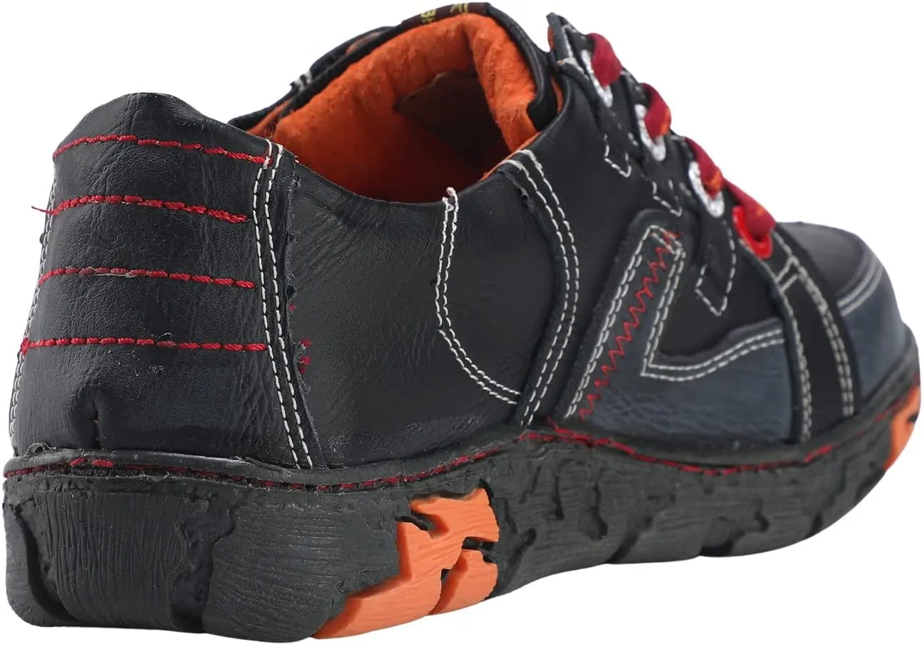 TMA EYES Women's Slip On Genuine Leather Sneakers,Anti Slip and wear-Resistant, Casual Everyday Shoes