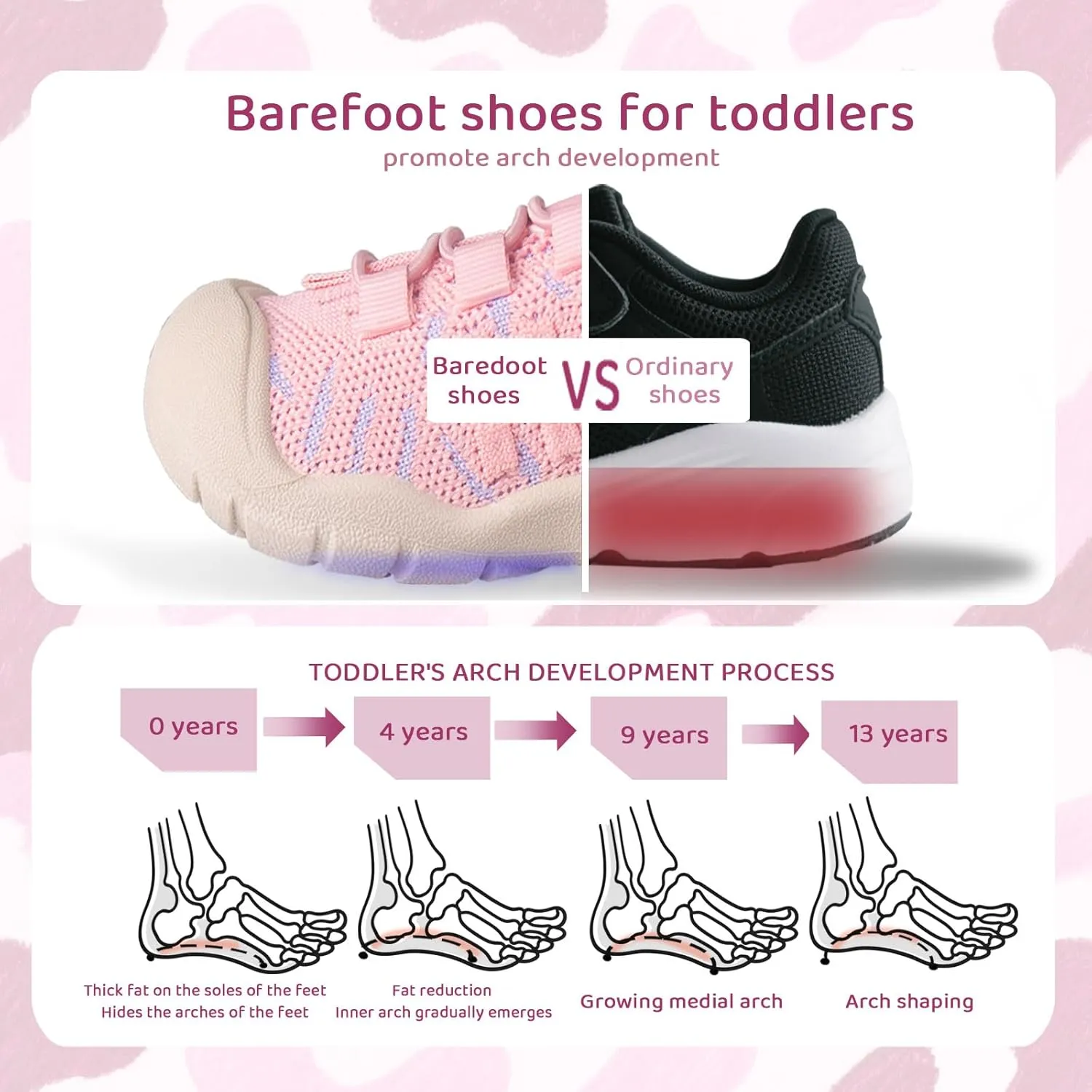 Toddler Girl White Barefoot Slip On Shoes Size 6 Baby 18-24 Months Walking Summer Sneakers with Soft Flexible Rubber Sole for Tennis Soccer School Play Breathable Arch Support