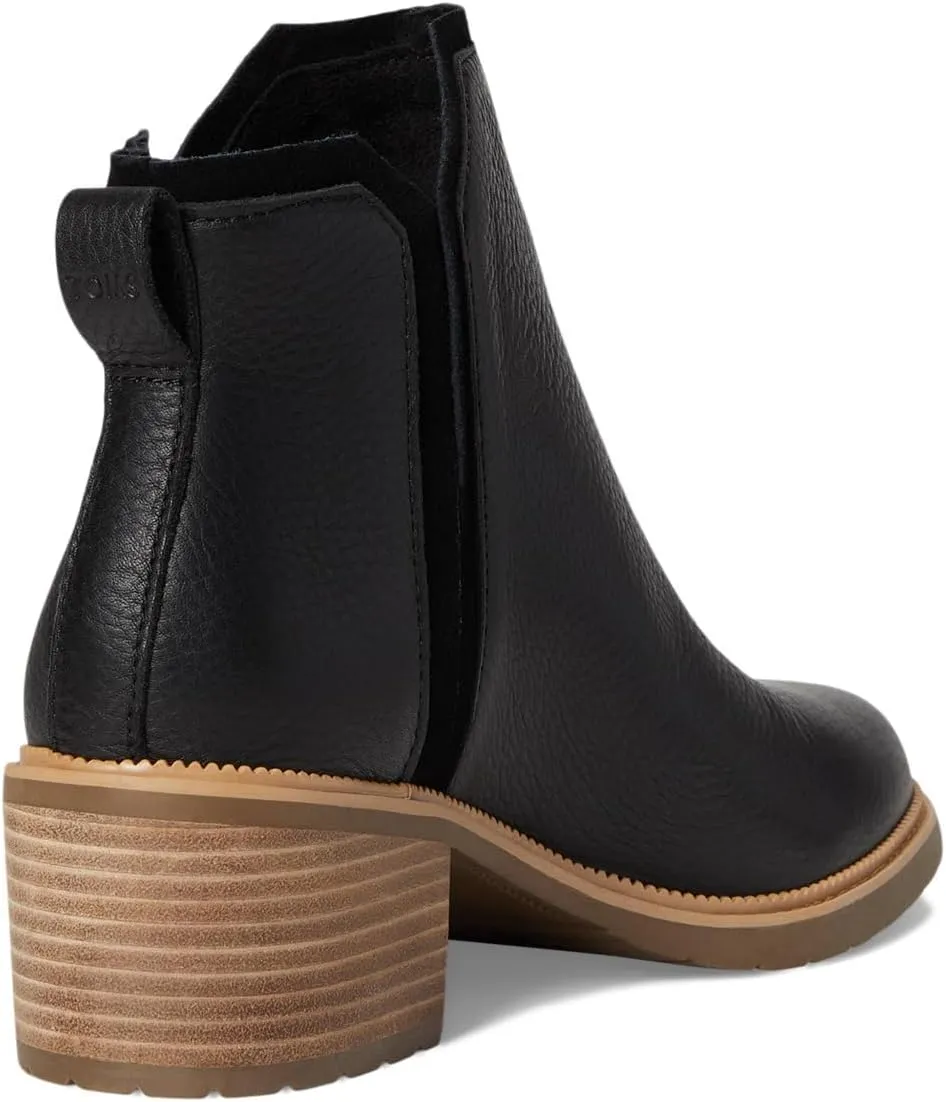 TOMS Womens Hailey Round Toe Pull On Casual Boots Ankle Low Heel 1-2" - Brown