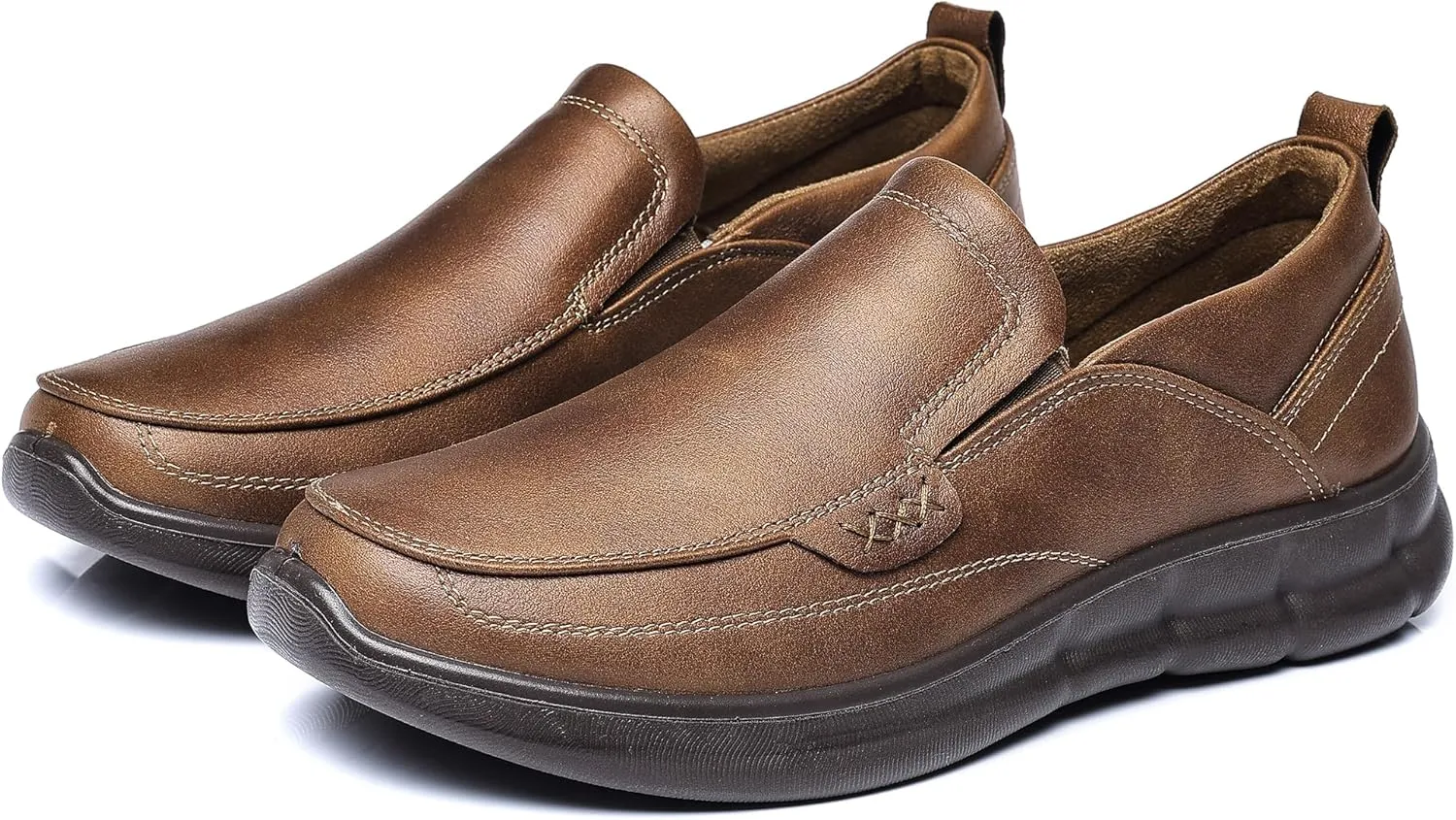 Trsorini Mens Slip-on Casual Loafers Shoes Classic Bussiness Lightweight Soft Shoes Office Comfortable for Male