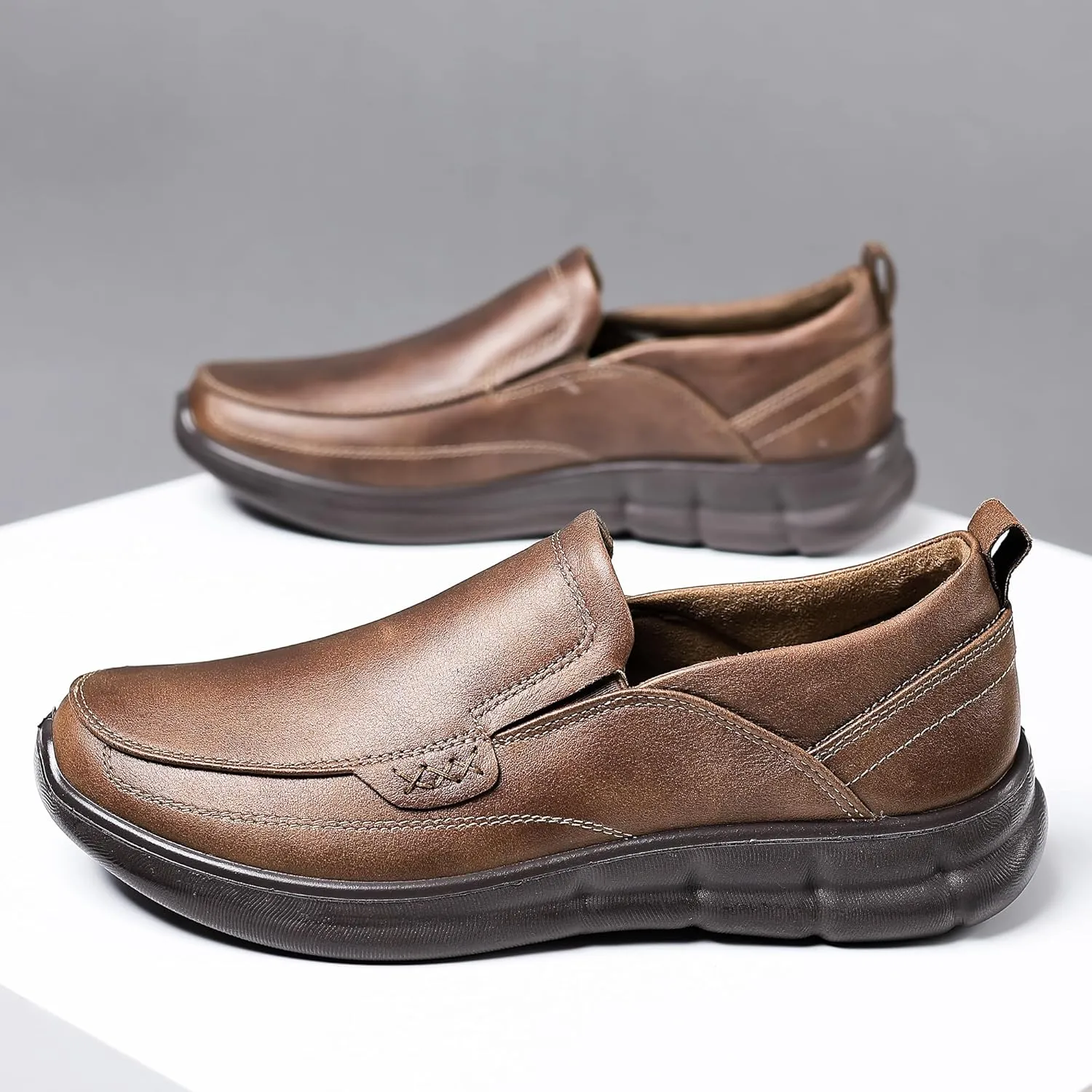 Trsorini Mens Slip-on Casual Loafers Shoes Classic Bussiness Lightweight Soft Shoes Office Comfortable for Male
